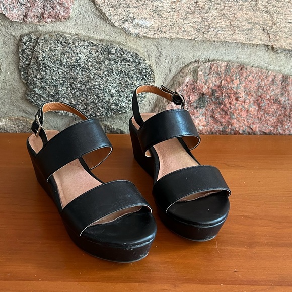 J Jill Black Platform Sandals, 6.5, EUC - Picture 2 of 7